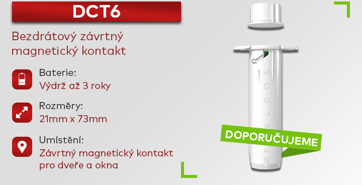 DCT6 - Bezdrátový závrtný magnetický kontakt