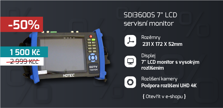 SDI3600S 7" LCD servisní monitor