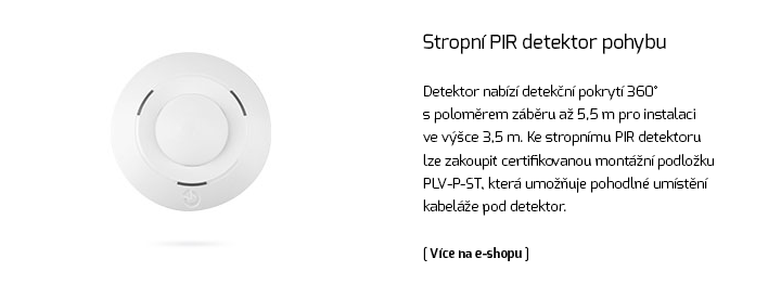 Sběrnicový stropní PIR detektor pohybu.