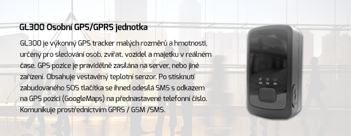 GL300 Osobní GPS/GPRS jednotka
