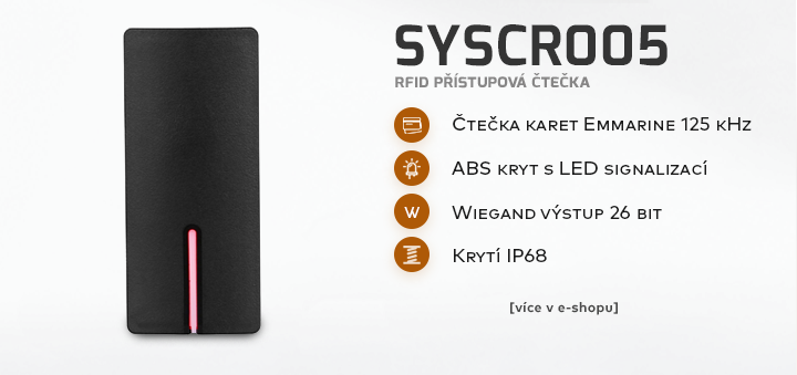    SYSCR005 - RFID přístupová čtečka      