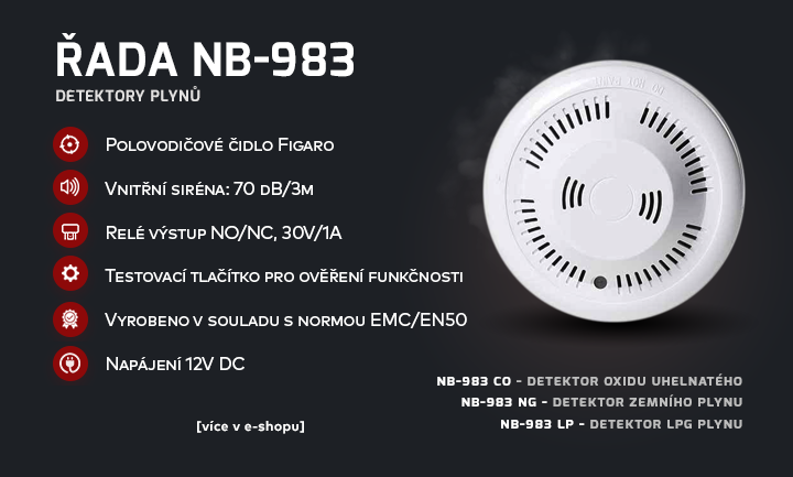    Detektory plynů NB-983   