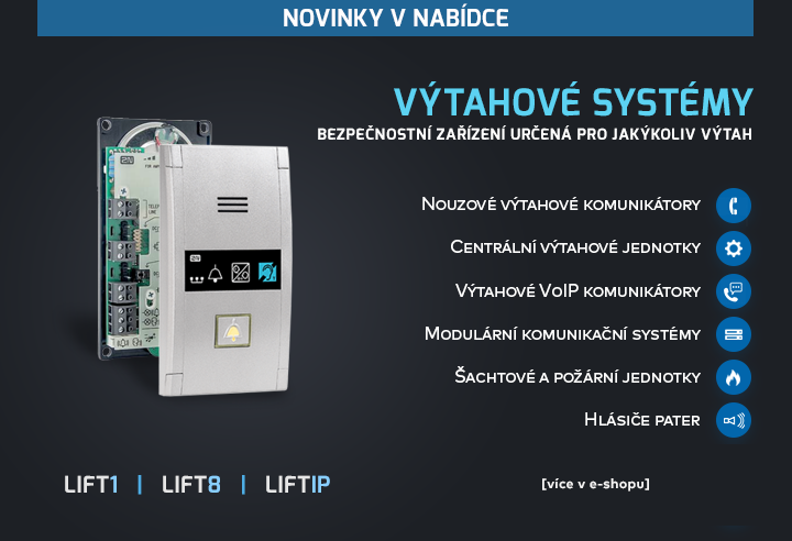 |  Výtahové systémy LIFT1, LIFT8 a LIFTIP  |