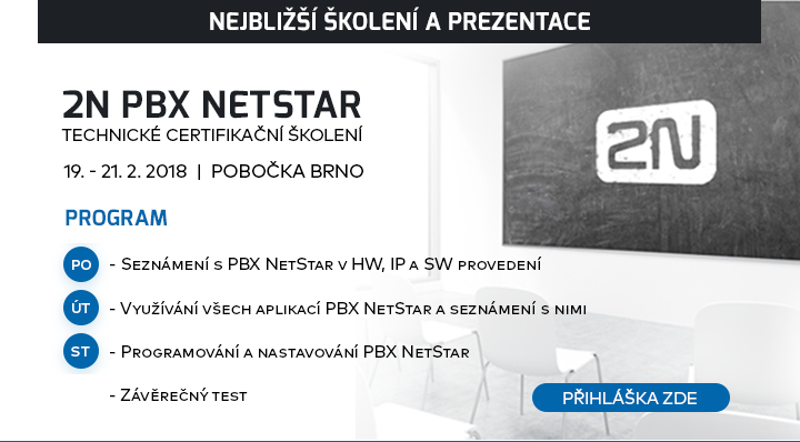 |  Nejbližší prezentace a školení |