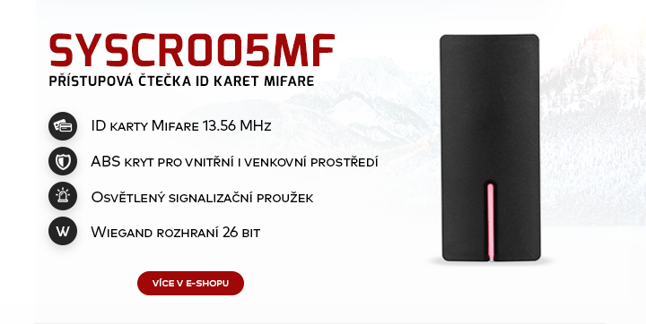 |  Přístupová čtečka karet SYSCR005MF  |