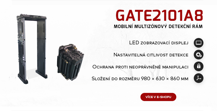 |  Mobilní multizónový detekční rám Gate2101A8  |