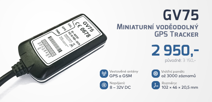 |  Miniaturní GPS tracker GV75  |
