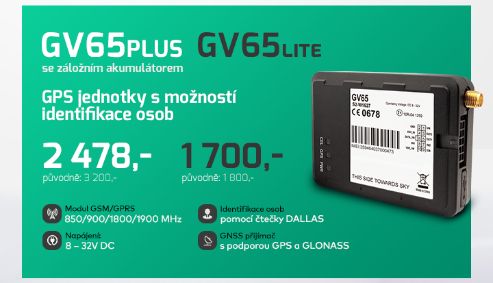 |  GPS jednotky GV65plus a GV65lite  |