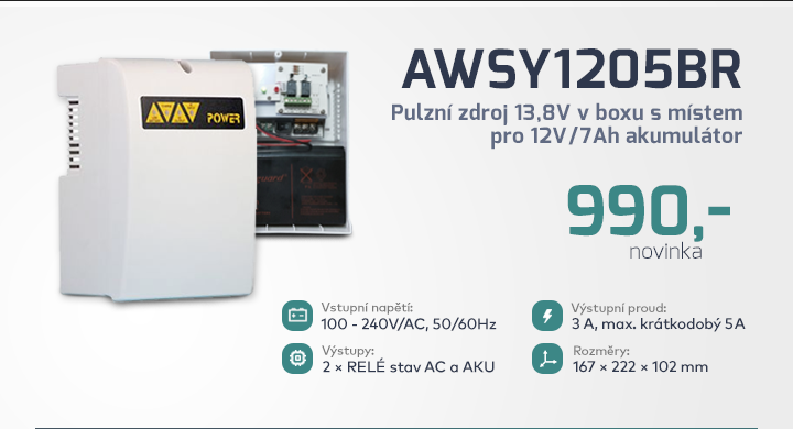 |  Pulzní zdroj v boxu AWSY1205BR  |