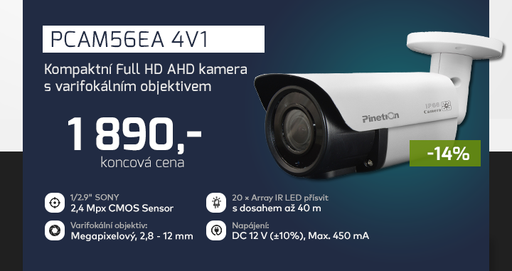 |  Kompaktní Full HD AHD kamera PCAM56EA 4v1  |