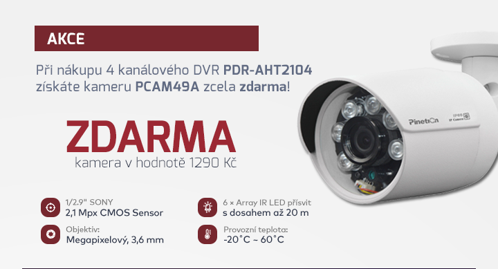 |  AKCE! Při nákupu DVR kamera zdarma!  |
