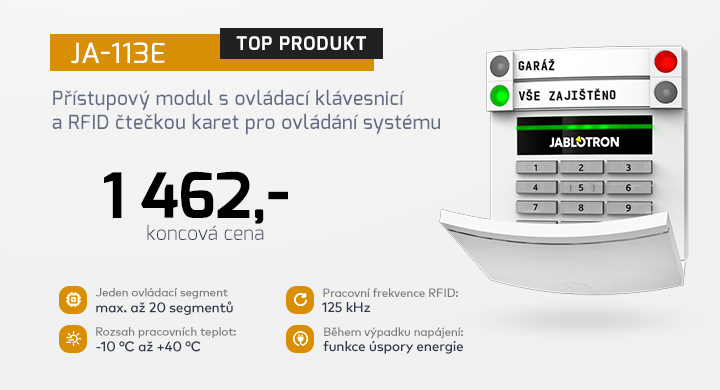 |  JA-113E - přístupový modul s klávesnicí  |