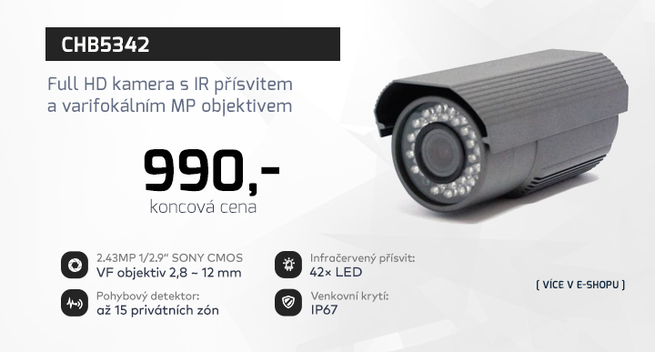 |  CHB5342 - Full HD kamera s IR přísvitem  |