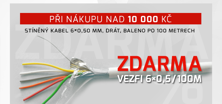 |  Při nákupu nad 10 000 Kč - stíněný kabel zdarma  |