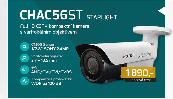 |  CHAC56ST - FullHD kompaktní kamera  |