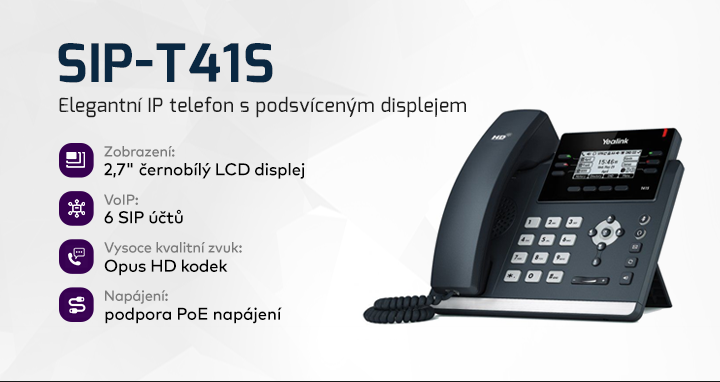 |  Elegantní IP telefon s displejem  |