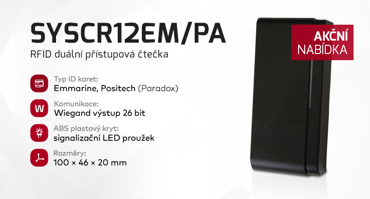 |  SYSCR12 duální přístupová čtečka  |
