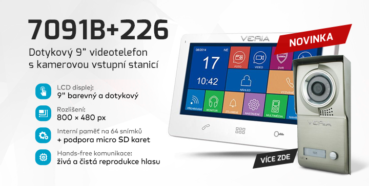 |  Dotykový 9" videotelefon 7091B + 226  |