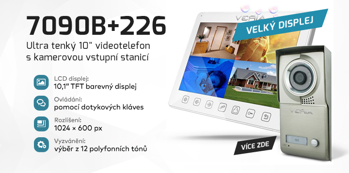 |  Ultra tenký 10" videotelefon 7090B+226  |
