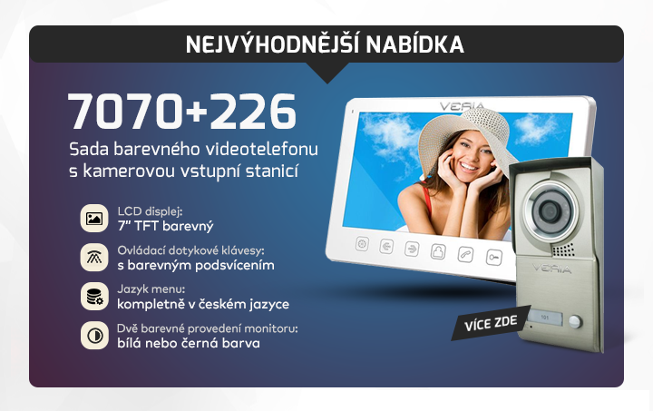 |  Barevný 7" videotelefon 7070+226  |
