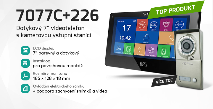 |  Dotykový 7" videotelefon 7077C+226  |