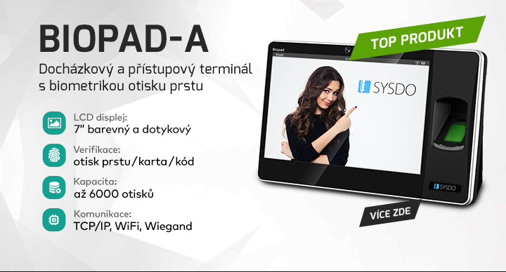|  Docházkový terminál Biopad-A  |