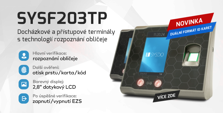 |  Docházkový terminál SYSF203TP  |